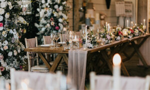 Bashall Barn Wedding Breakfast Room Ribble Valley